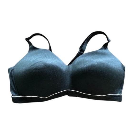 Cacique Black Wireless Comfort Bra 44DD Crossover Back - Picture 3 of 7